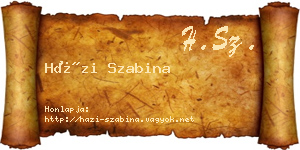 Házi Szabina névjegykártya