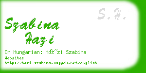 szabina hazi business card